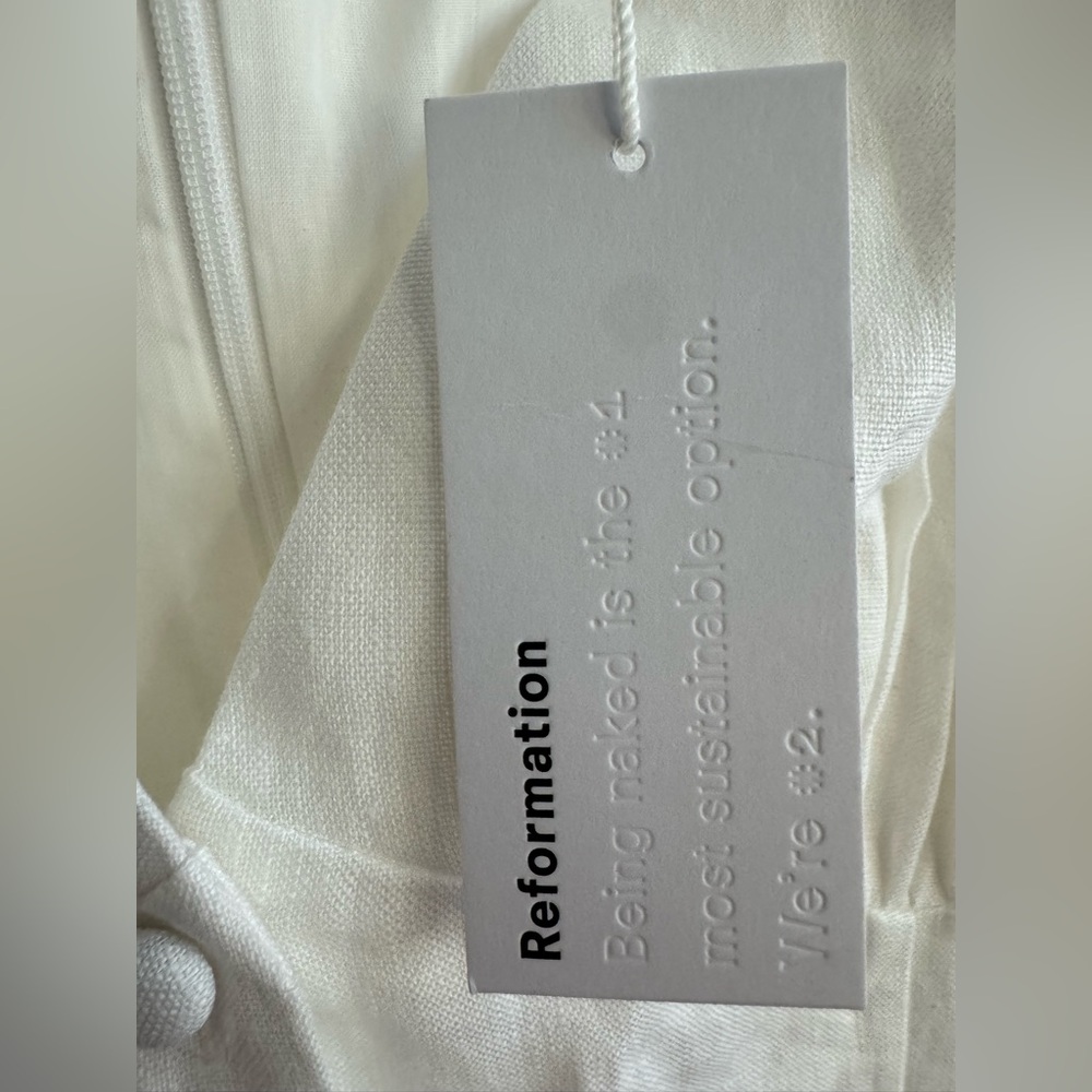 REFORMATION Sebastian Linen Midi Dress Size 6 NWT - Picture 6 of 7